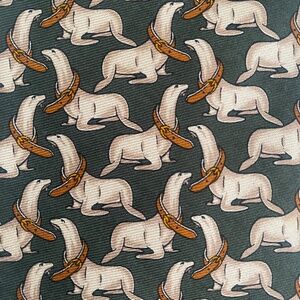 Brothers Handmade Men's Silk Neckties - Animal Motif - Seal Print
